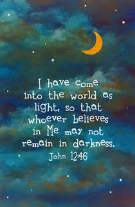 John 12:46 Moon & Stars Print