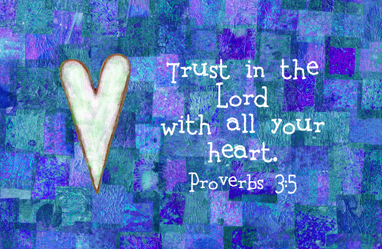 Proverbs 3:5 Patchwork Print