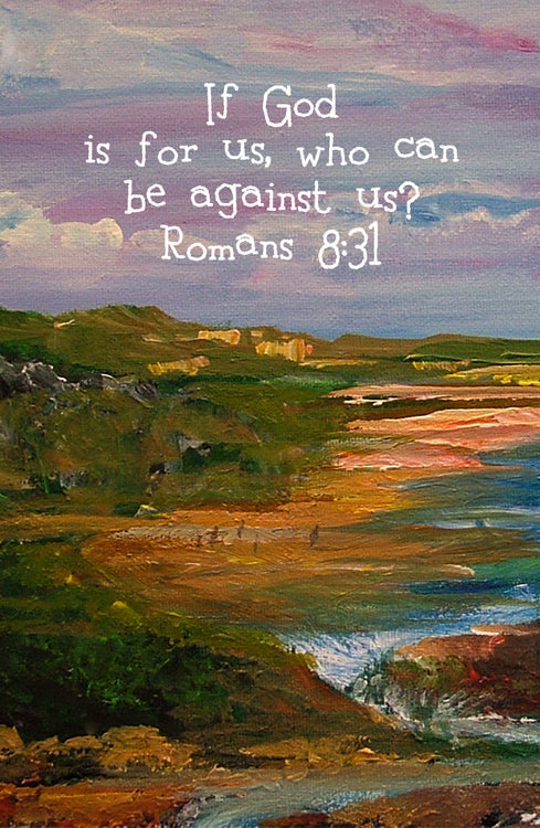 Romans 8:31 Sand & Sea Print