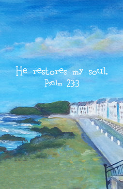 Psalm 23:3 Sand & Sea Print