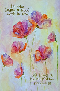 Philippians 1:6 Floral Print