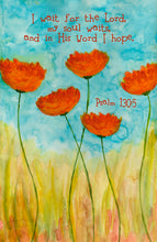 Psalm 130:5 Floral Print