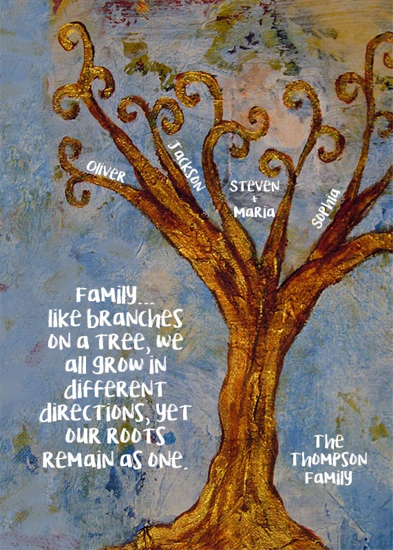 Family Tree Print - Personalized Printable Download