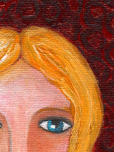 Original Portrait Painting - Whimsical Blonde Girl