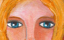Original Portrait Painting - Whimsical Blonde Girl