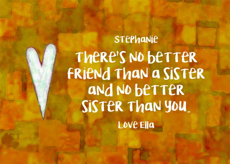 Sister Gift - Personalized Print - Digital Download