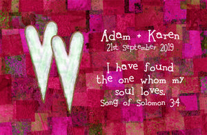 Framed Song of Solomon 3:4 Wedding Print